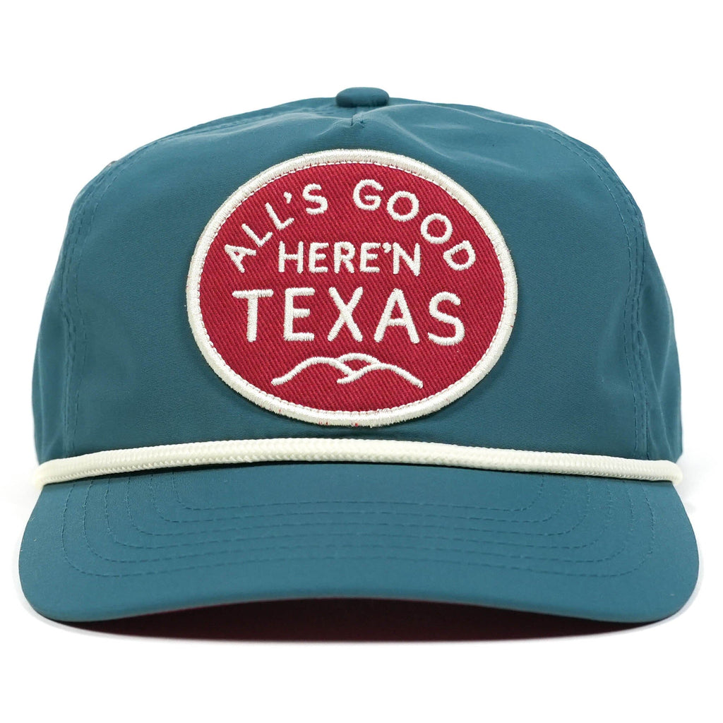 All's Good Guadalupe Snapback Texas Hill Country Provisions Blue Quick-Dry Nylon Mesh Flap