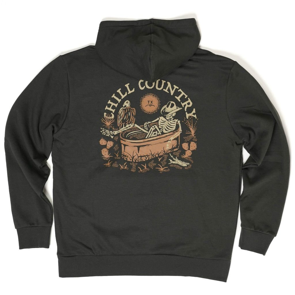 Bone Chillin' Campfire Hoodie Texas Hill Country Provisions Vintage Black S 