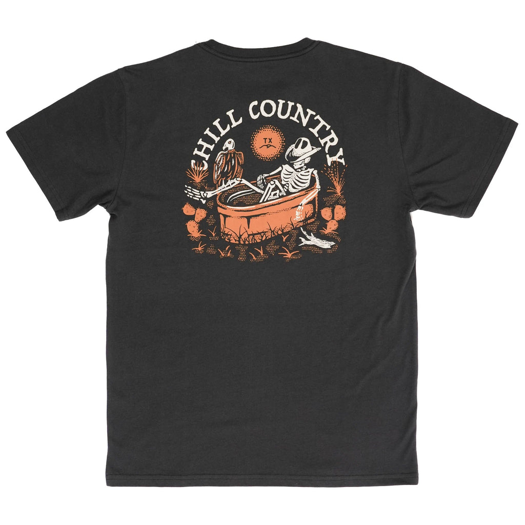 Bone Chillin' Washed Cotton Texas Hill Country Provisions Vintage Black S 
