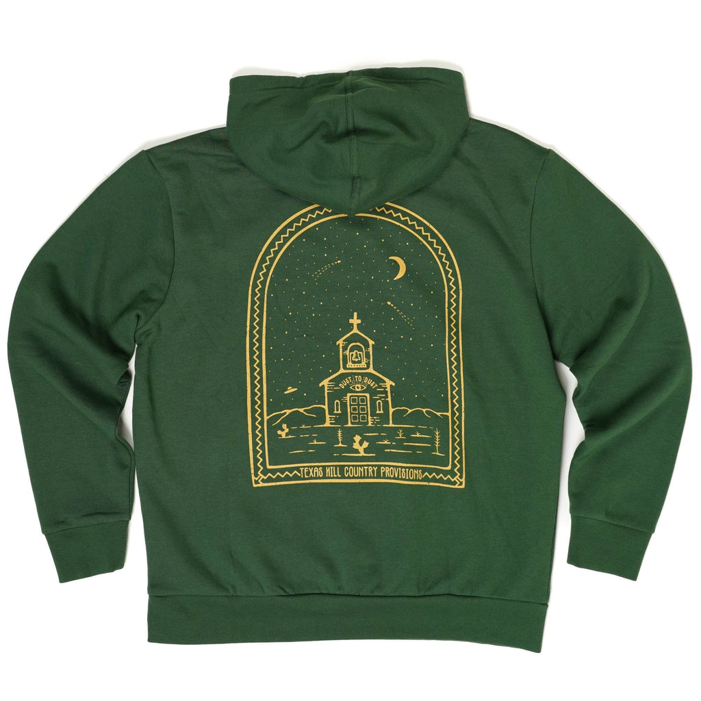 Dust to Dust Campfire Hoodie Texas Hill Country Provisions Emerald Green S 
