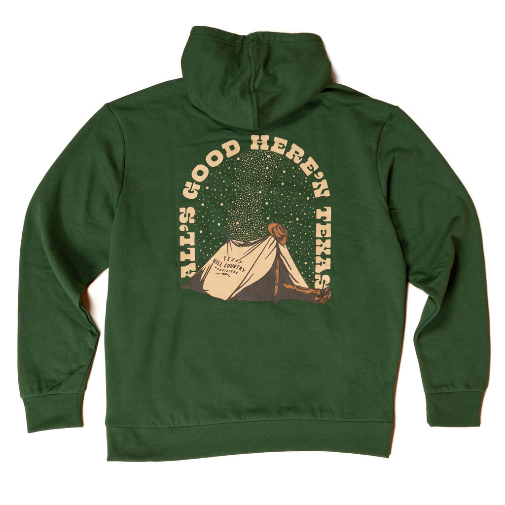 Under The Stars Campfire Hoodie Texas Hill Country Provisions Emerald Green S 